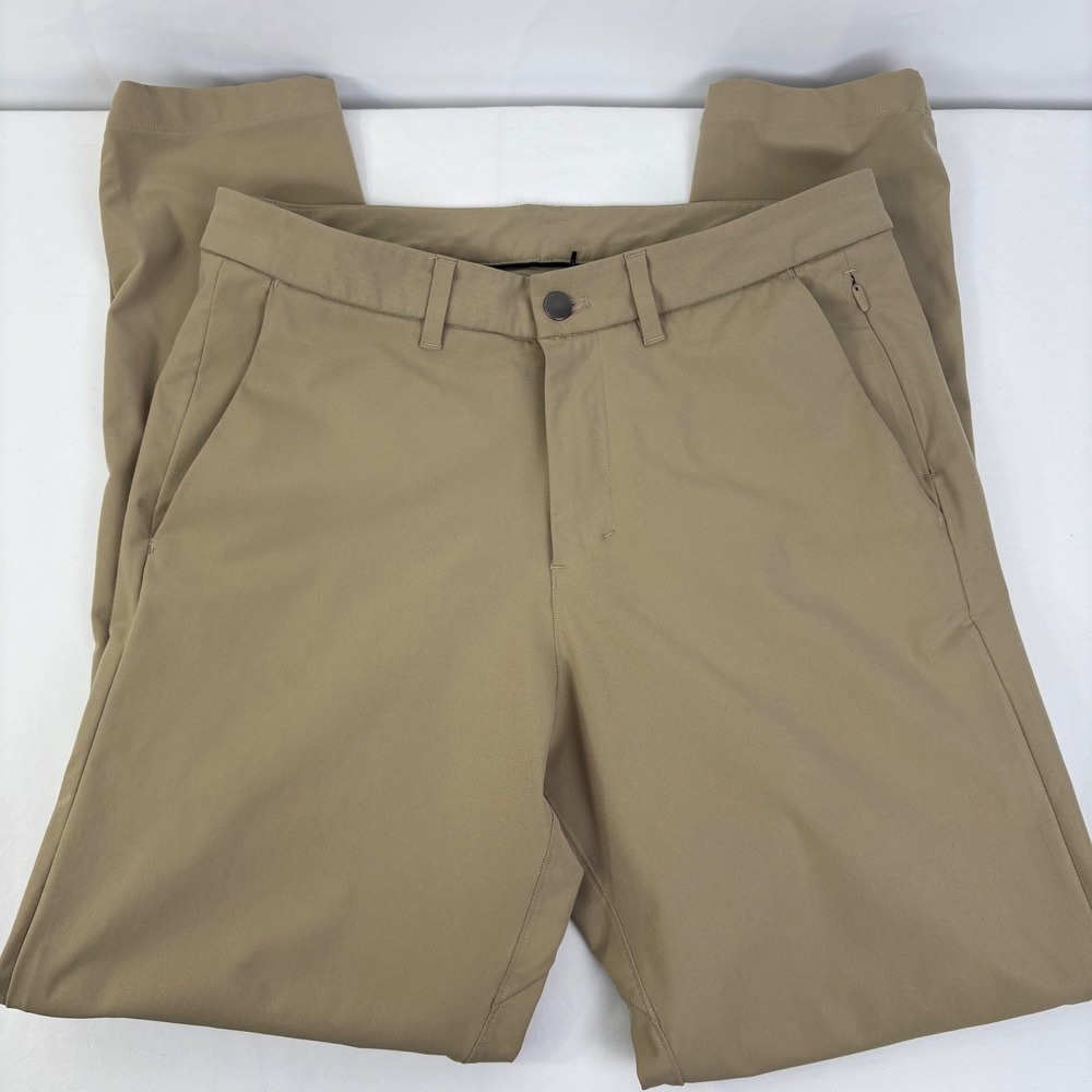 Lululemon Men's ABC Warpstreme Slim Fit Khaki Performance Pants Size 32 (32x31) - Picture 3 of 9